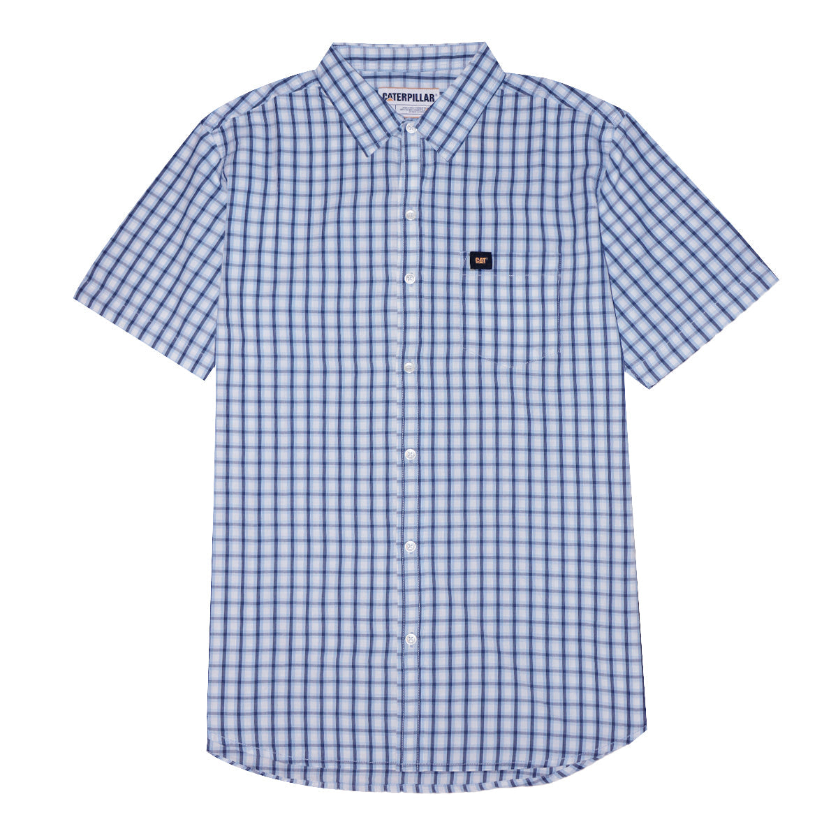Camisa Plaid Poplin para hombre color azul
