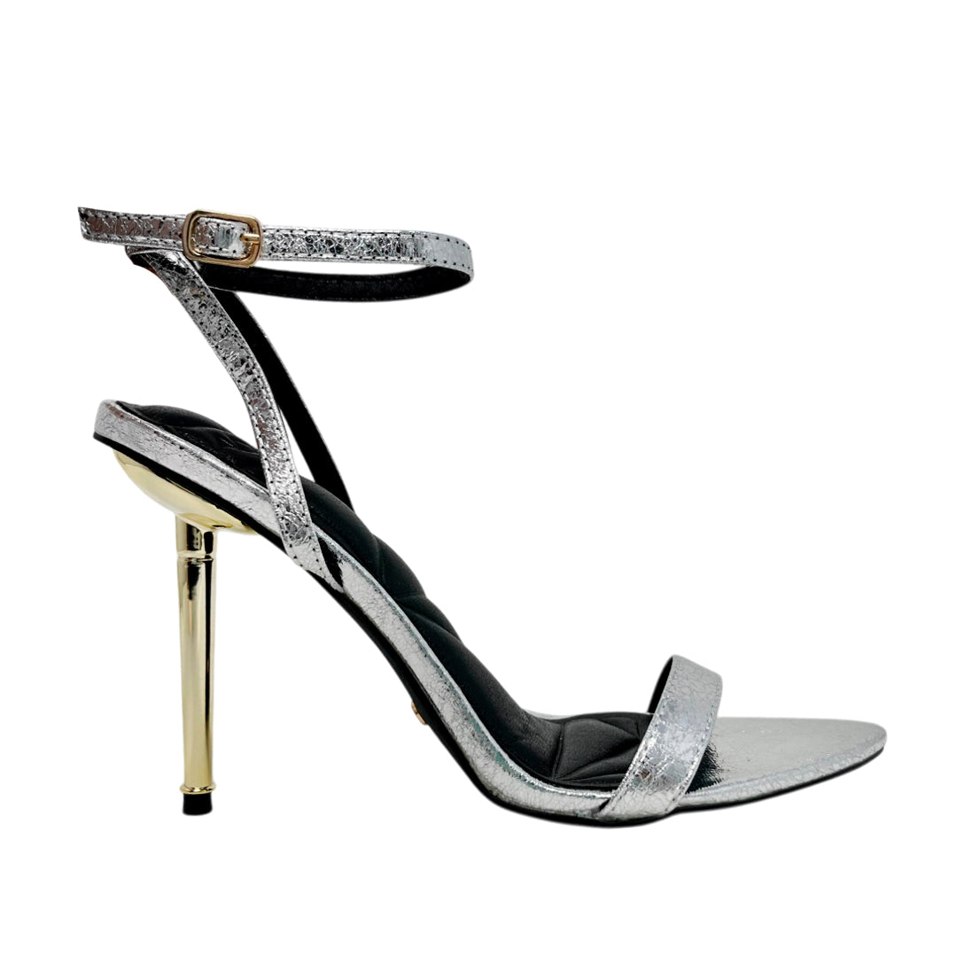 Sandalias de tacón Tessa para mujer color plateado