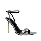 Sandalias de tacón Tessa para mujer color plateado