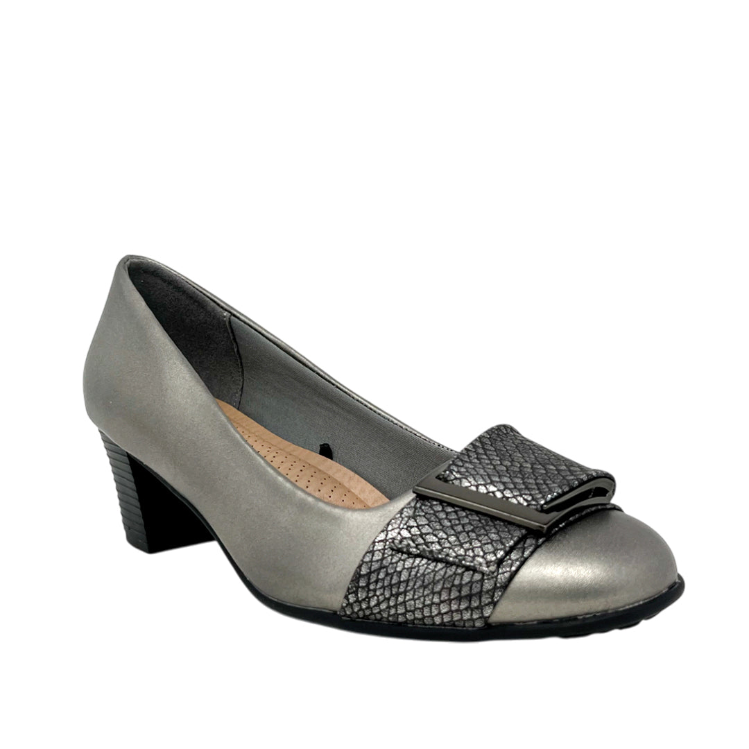 Tacones Edna para mujer color plateado