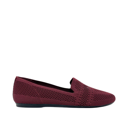 Flats Bamba para mujer color burgundy