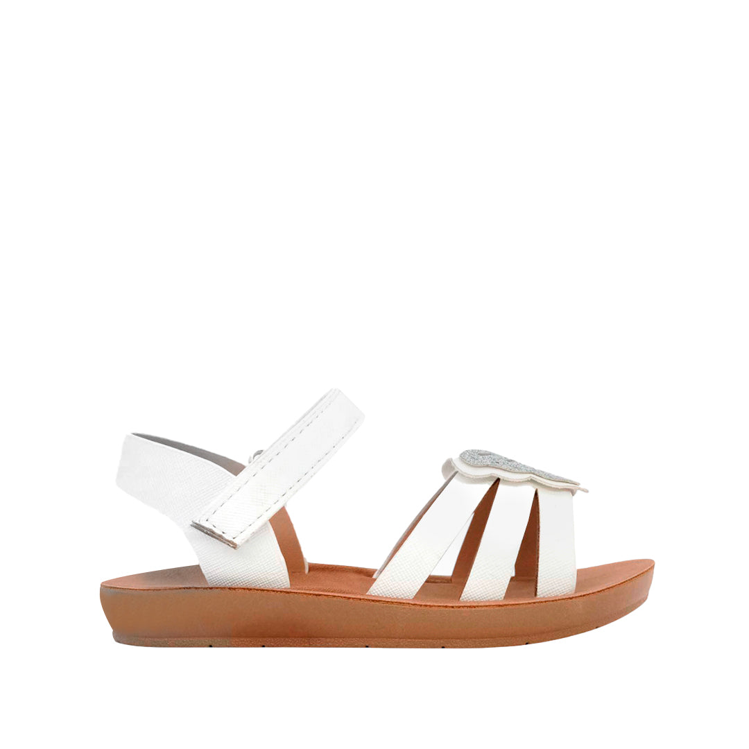 Sandalias Ivette para infante color blanco