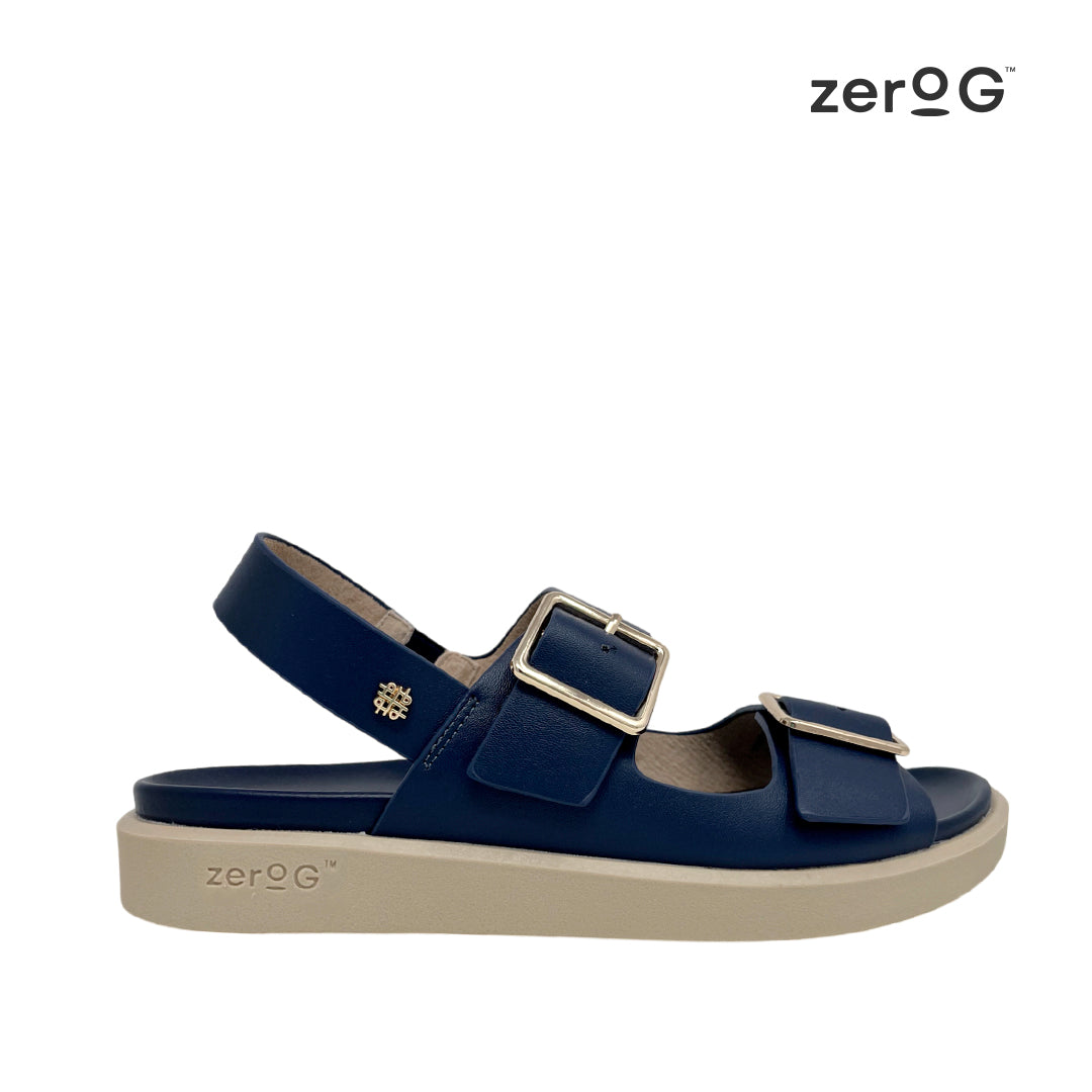 Sandalias flats Valia para mujer color navy