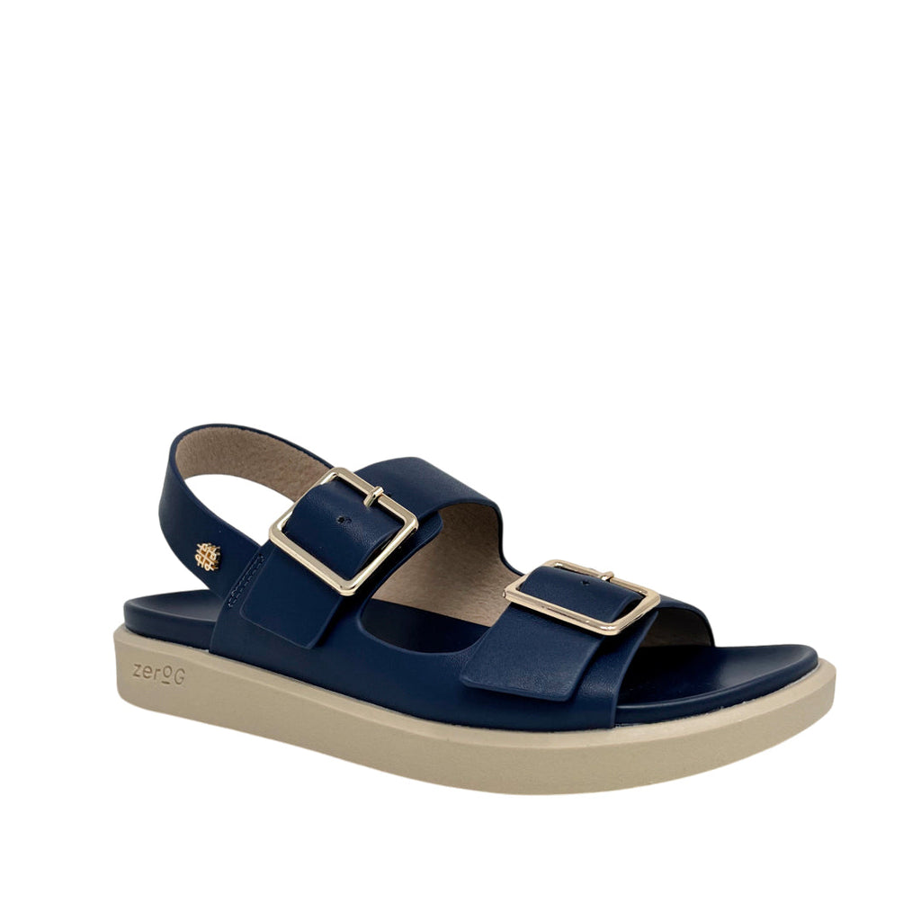 Sandalias flats Valia para mujer color navy