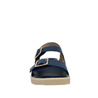Sandalias flats Valia para mujer color navy