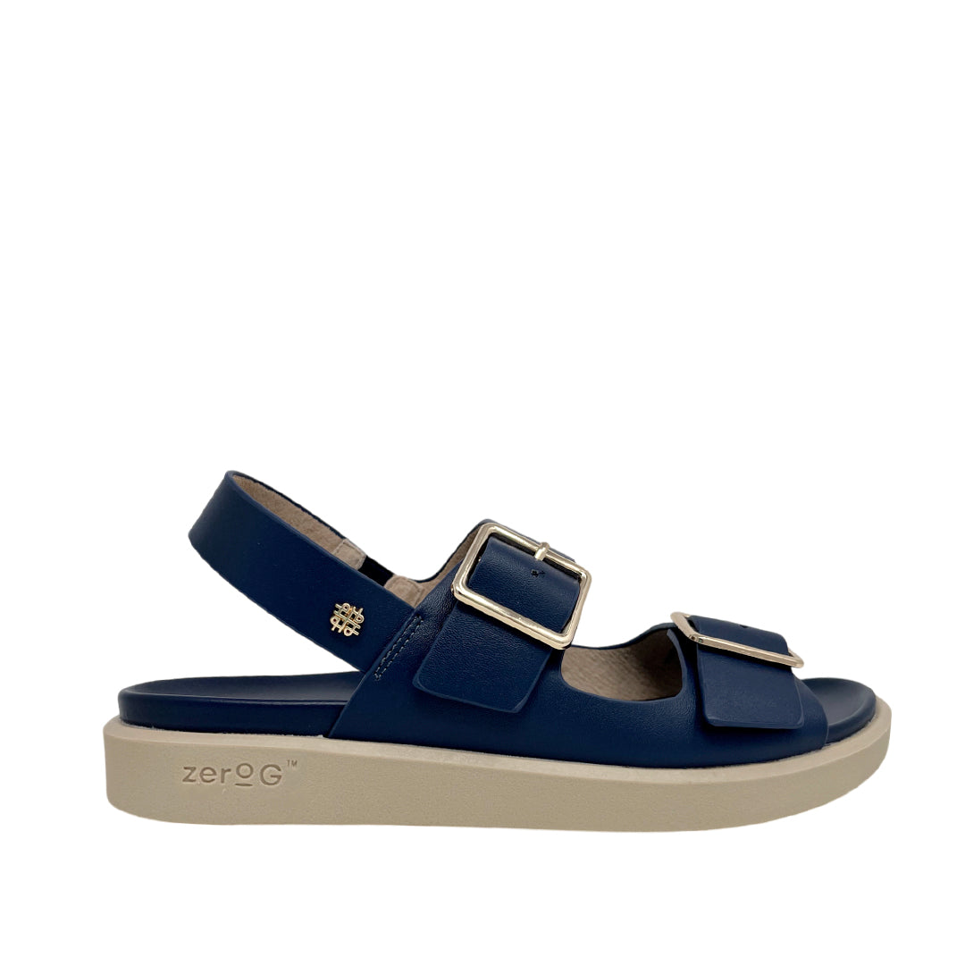 Sandalias flats Valia para mujer color navy