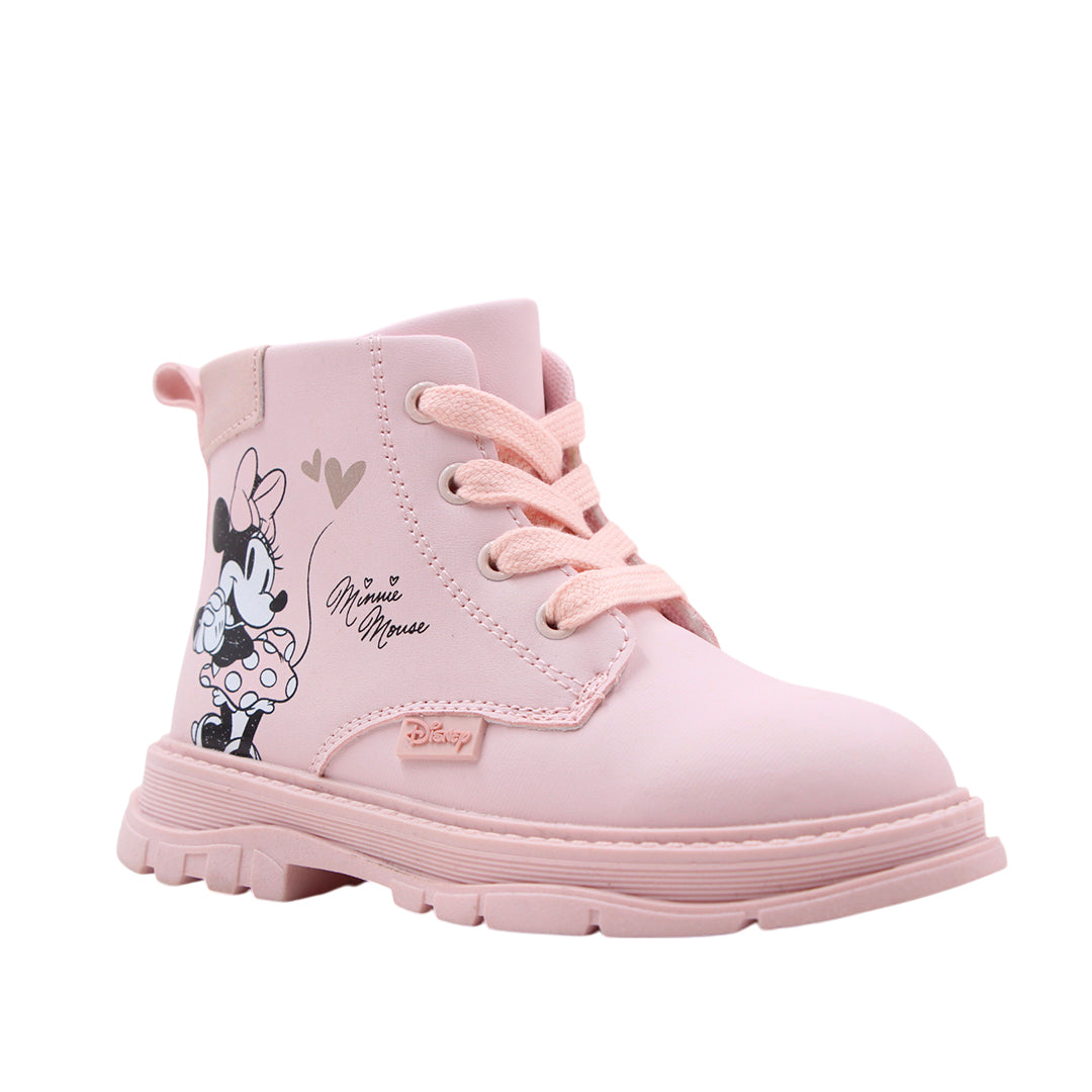 Botas Minnie para niña color rosado