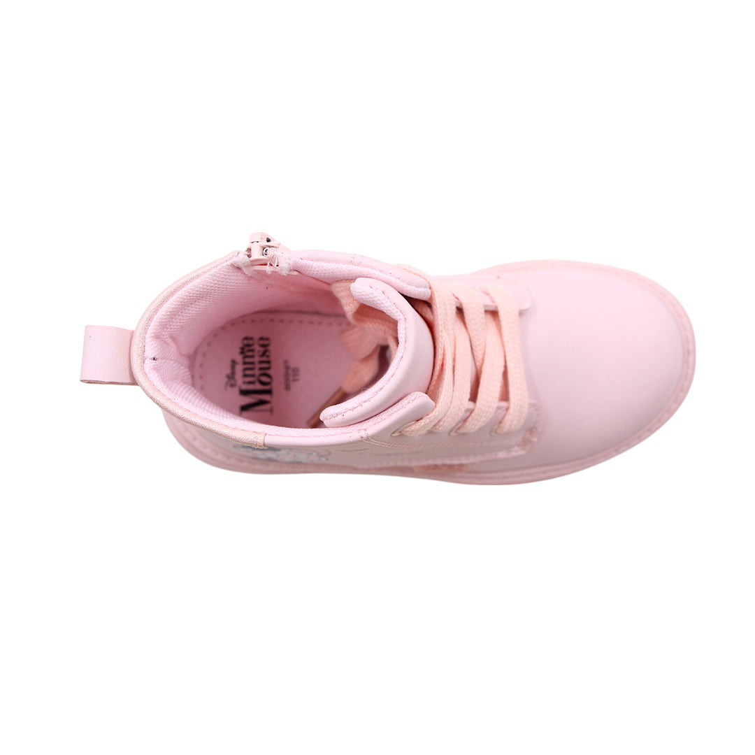 Botas Minnie para niña color rosado