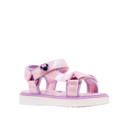 Sandalias Minnie para niña color rosado