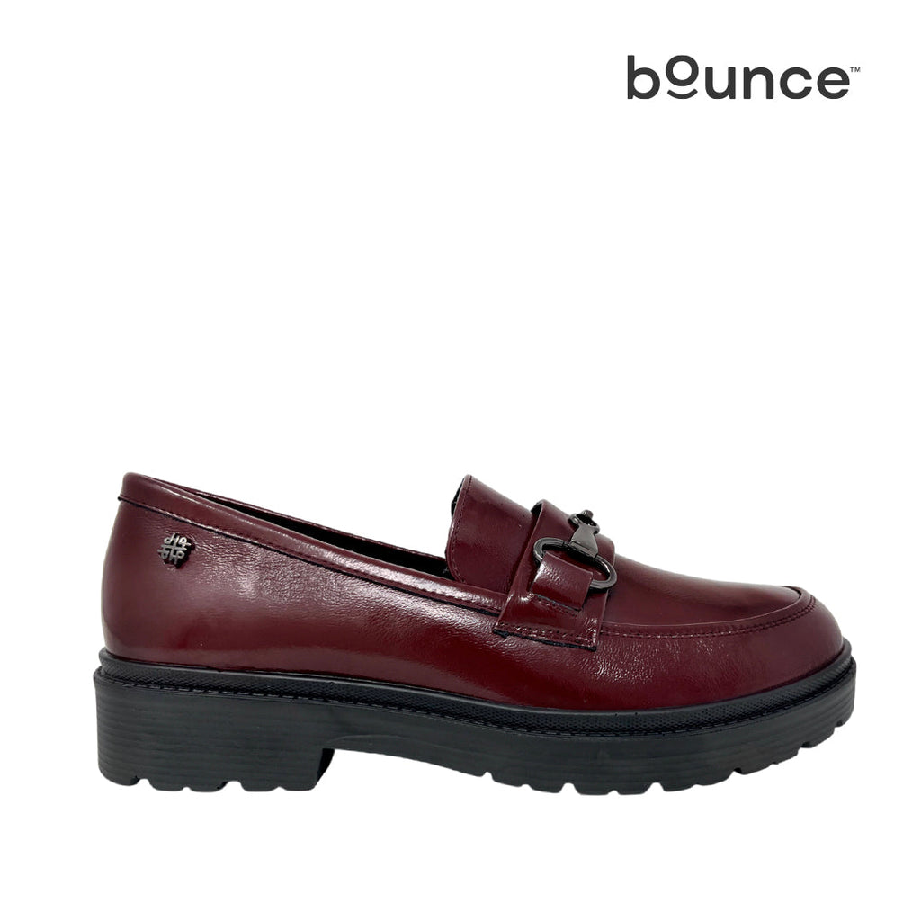 Mocasines Sila para mujer color burgundy