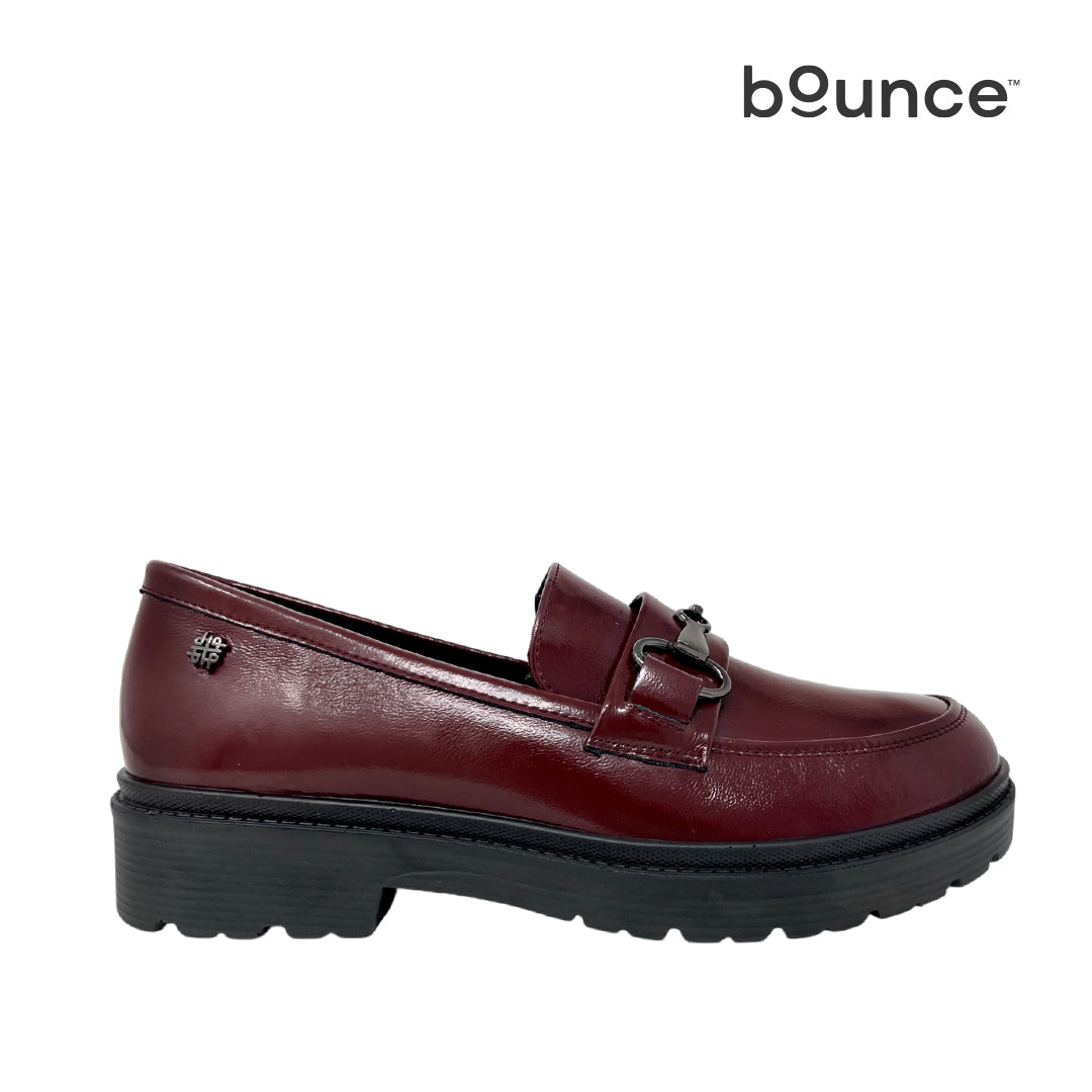 Mocasines Sila para mujer color burgundy