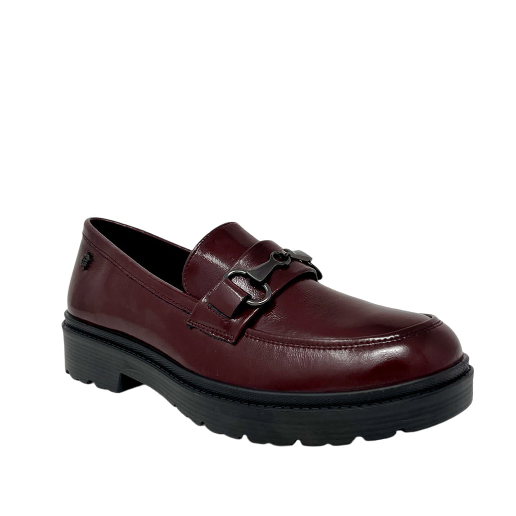 Mocasines Sila para mujer color burgundy