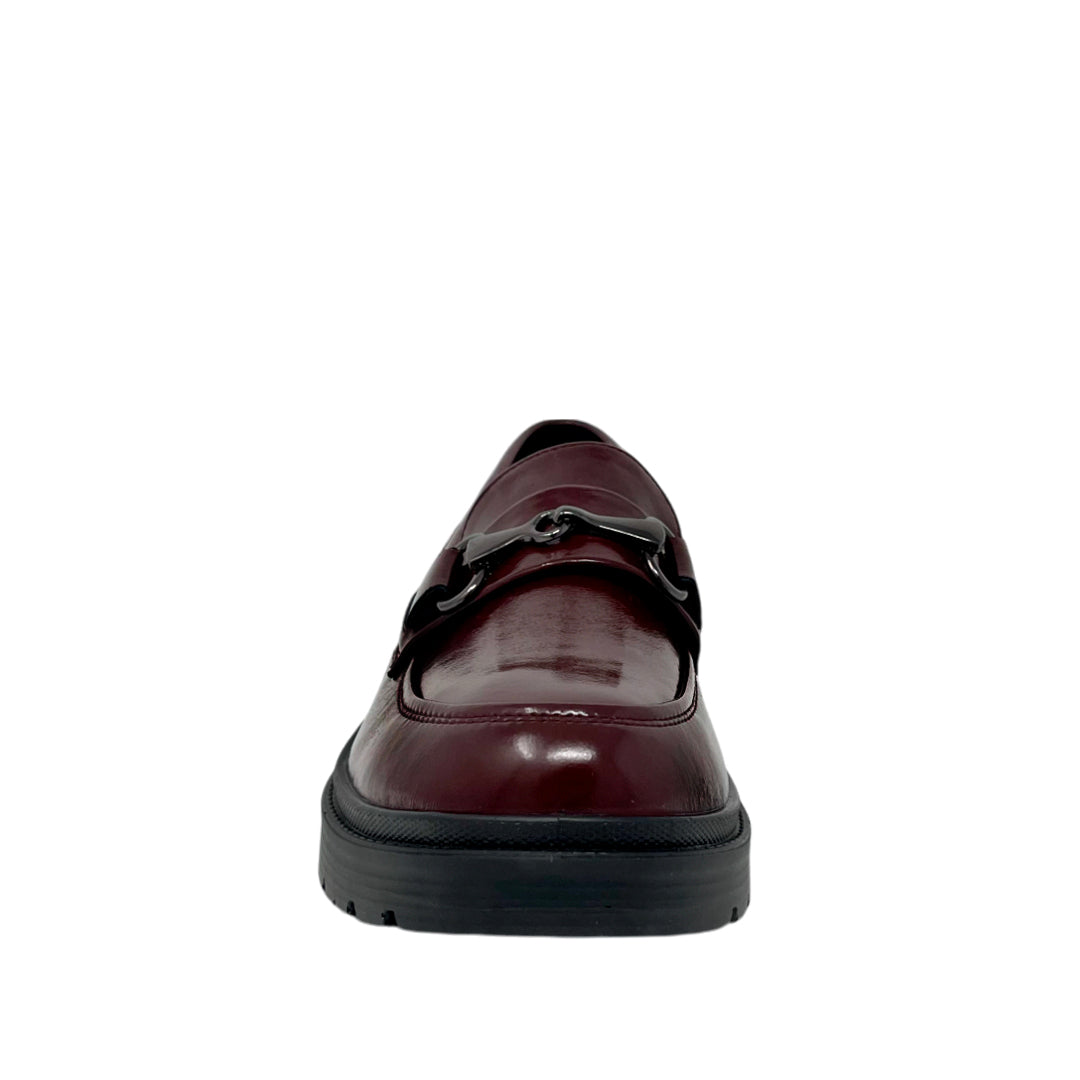 Mocasines Sila para mujer color burgundy