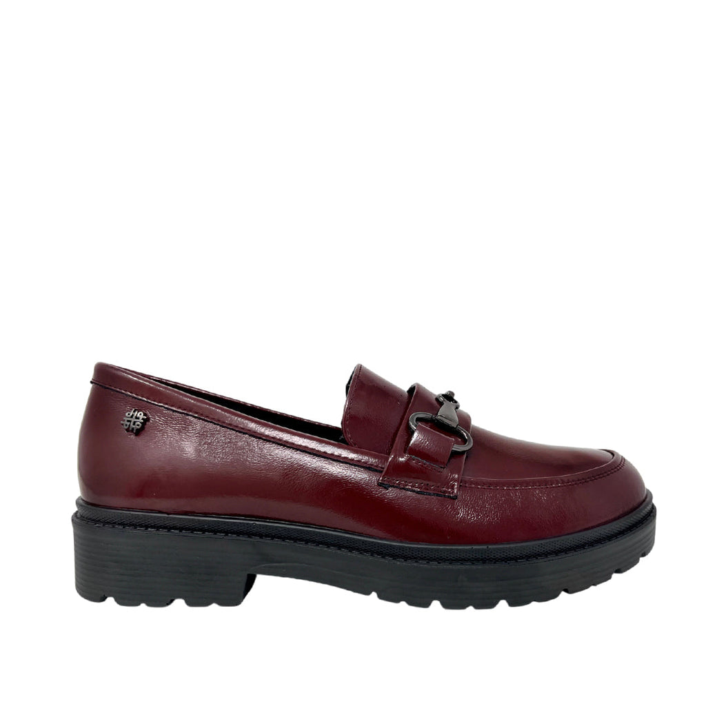 Mocasines Sila para mujer color burgundy