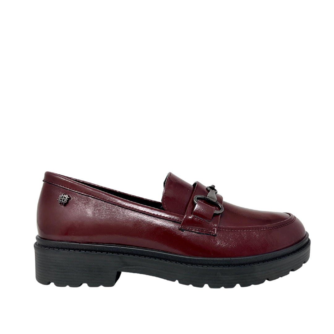 Mocasines Sila para mujer color burgundy