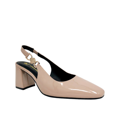 Tacones slingback Zaida para mujer color nude