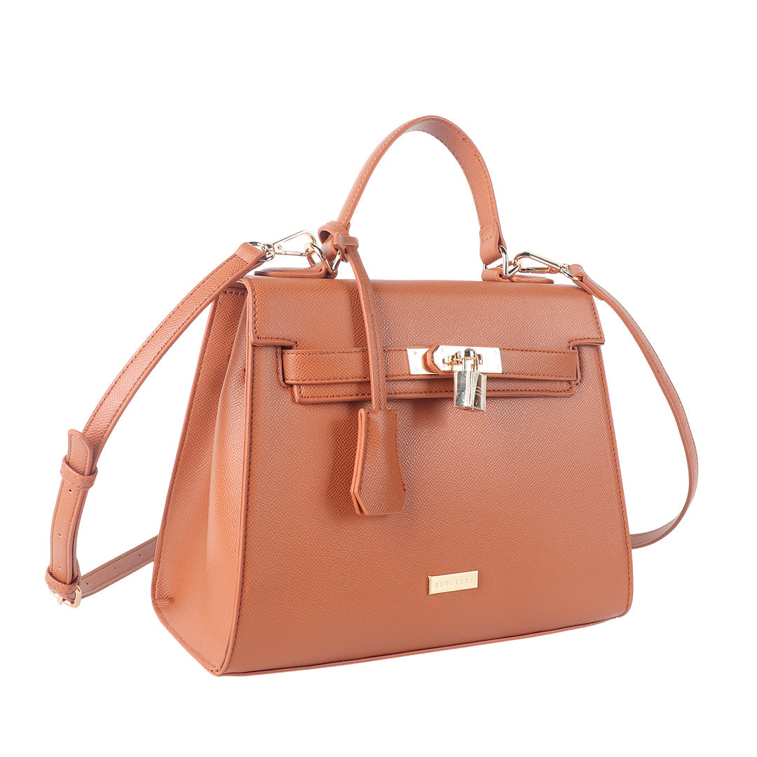 Cartera Solieil color tan