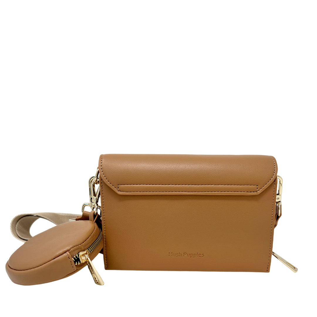 Cartera crossbody Tipsy para mujer color tan