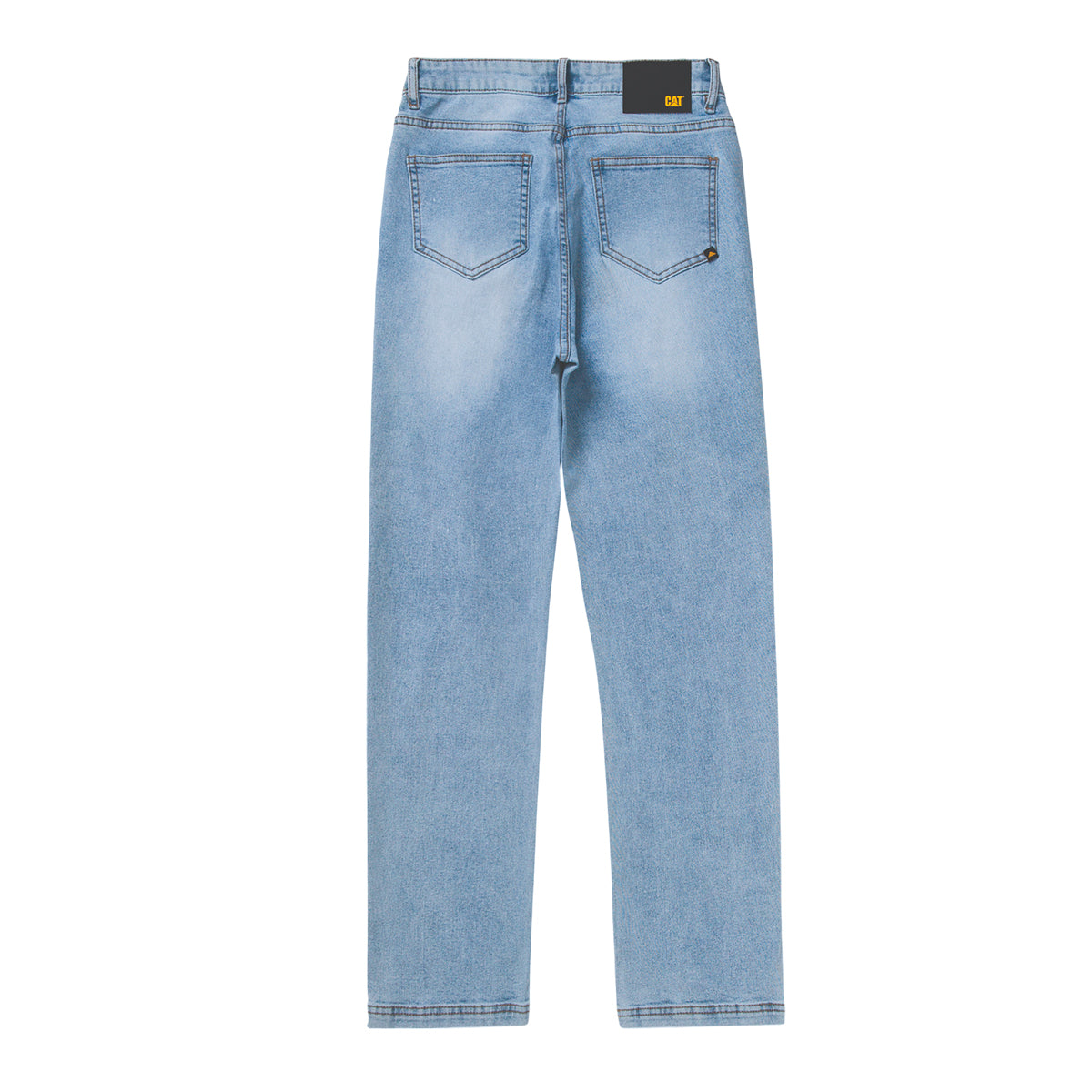 Jeans Triblendn High-Rise Straight para mujer color celeste