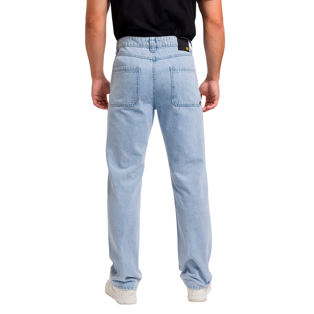 Jeans Double Front para hombre color celeste