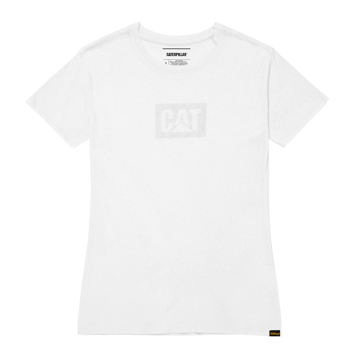 Camiseta Metal Box para mujer color blanco