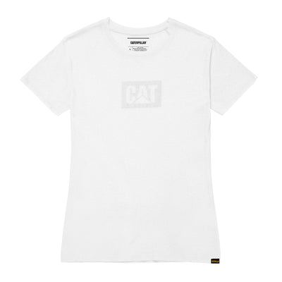 Camiseta Metal Box para mujer color blanco