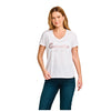 Camiseta Script V-Neck para mujer color blanco