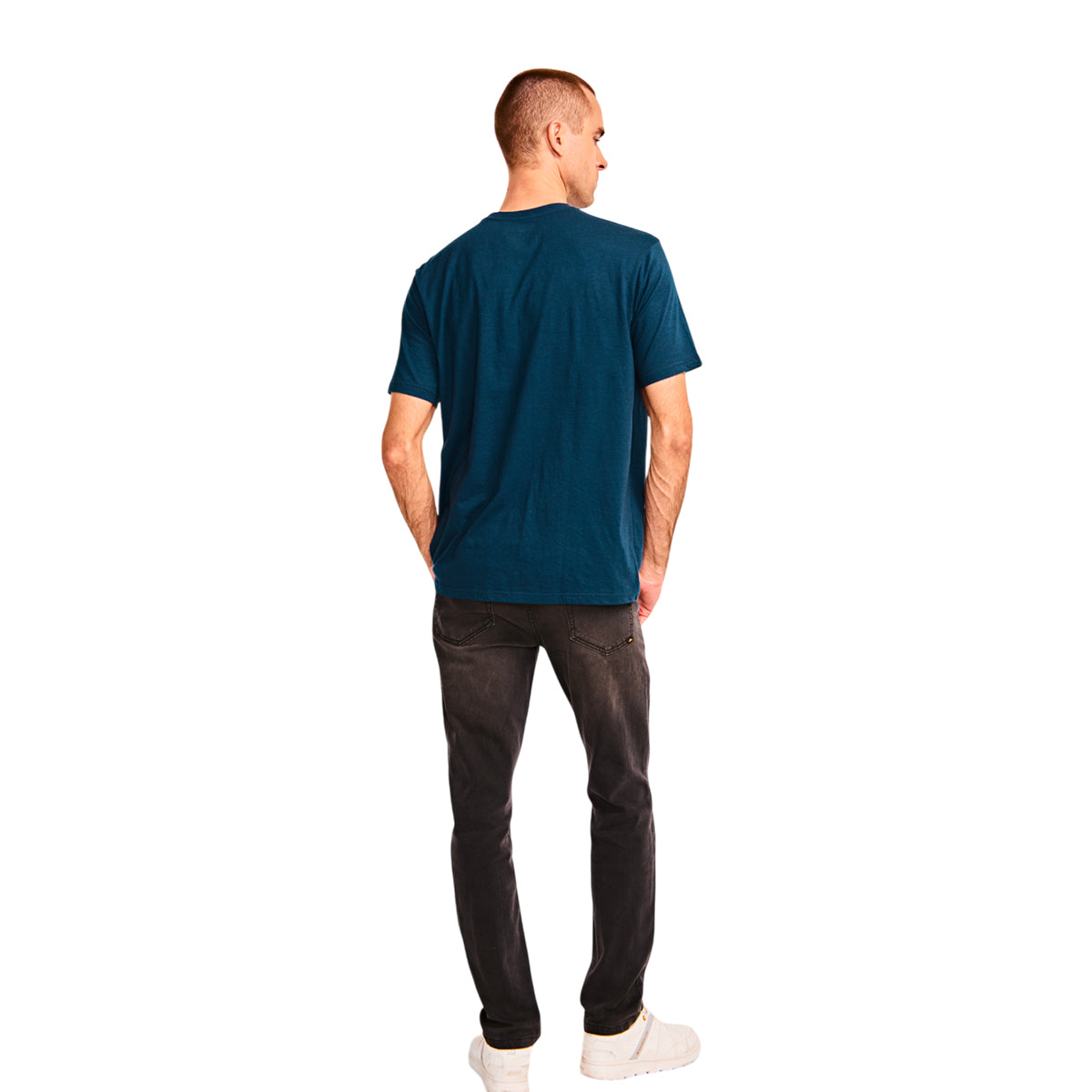 Camiseta Caterpillar Logo para hombre color azul