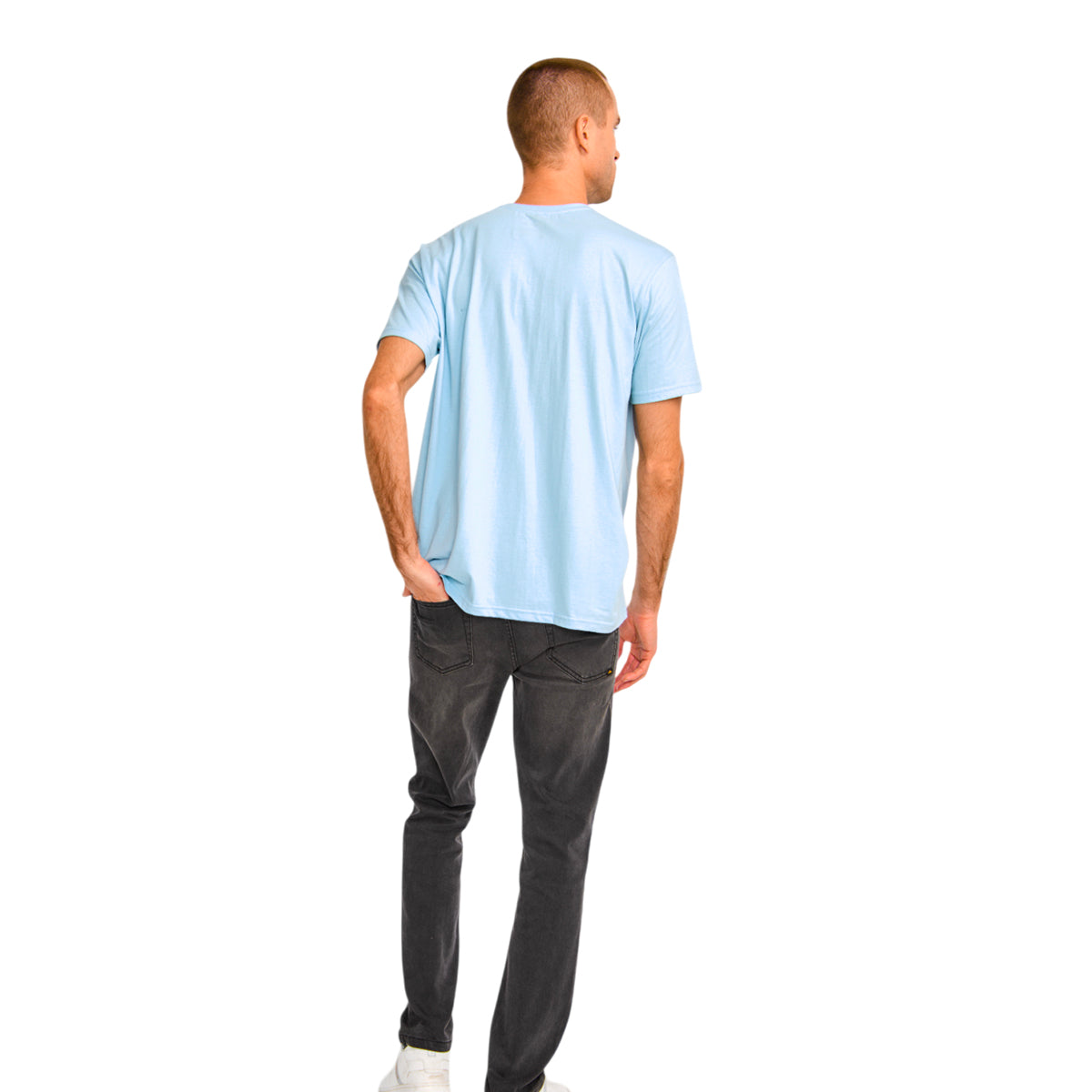 Camiseta Pocket para hombre color celeste