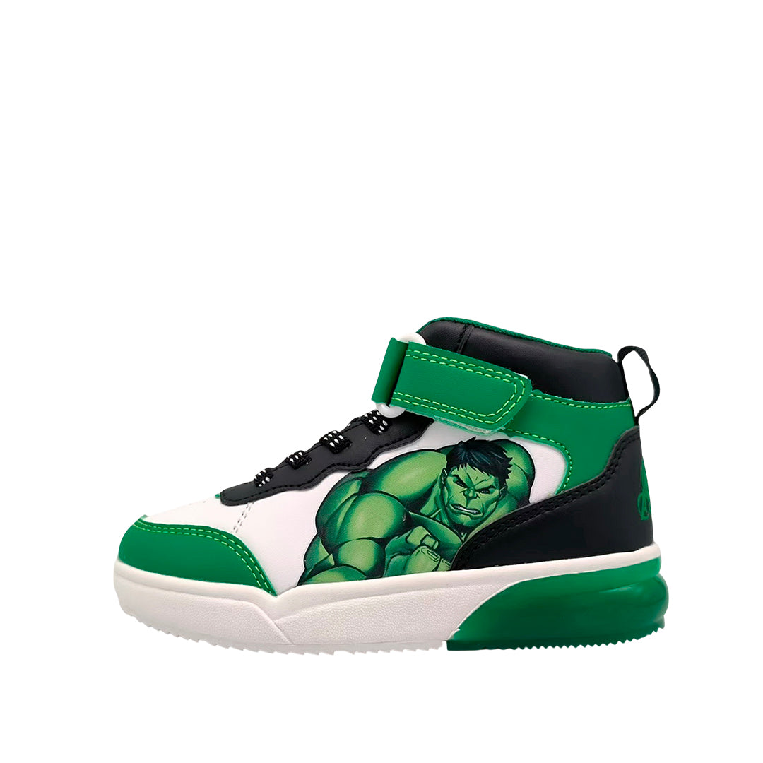 Sneakers tipo botín Hulk para niño color verde