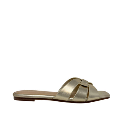 Sandalias slip on Dariana color dorado