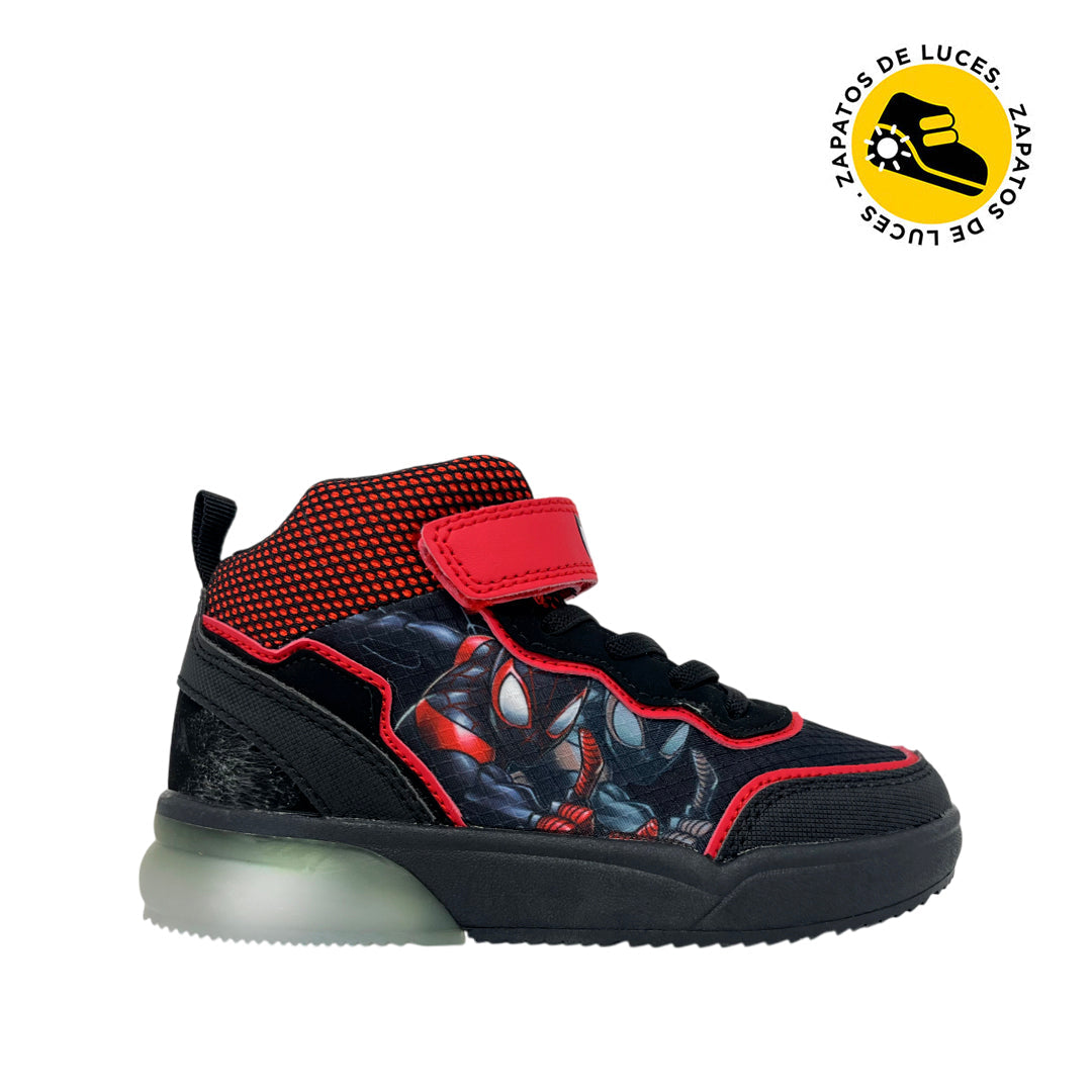 Sneakers tipo botín Spider para niño color negro