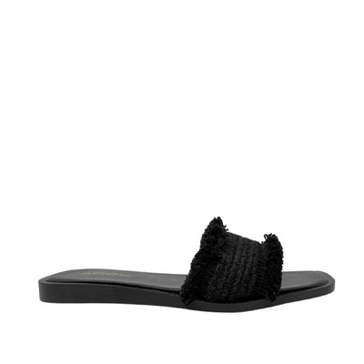 Sandalias flats Macarena para mujer color negro