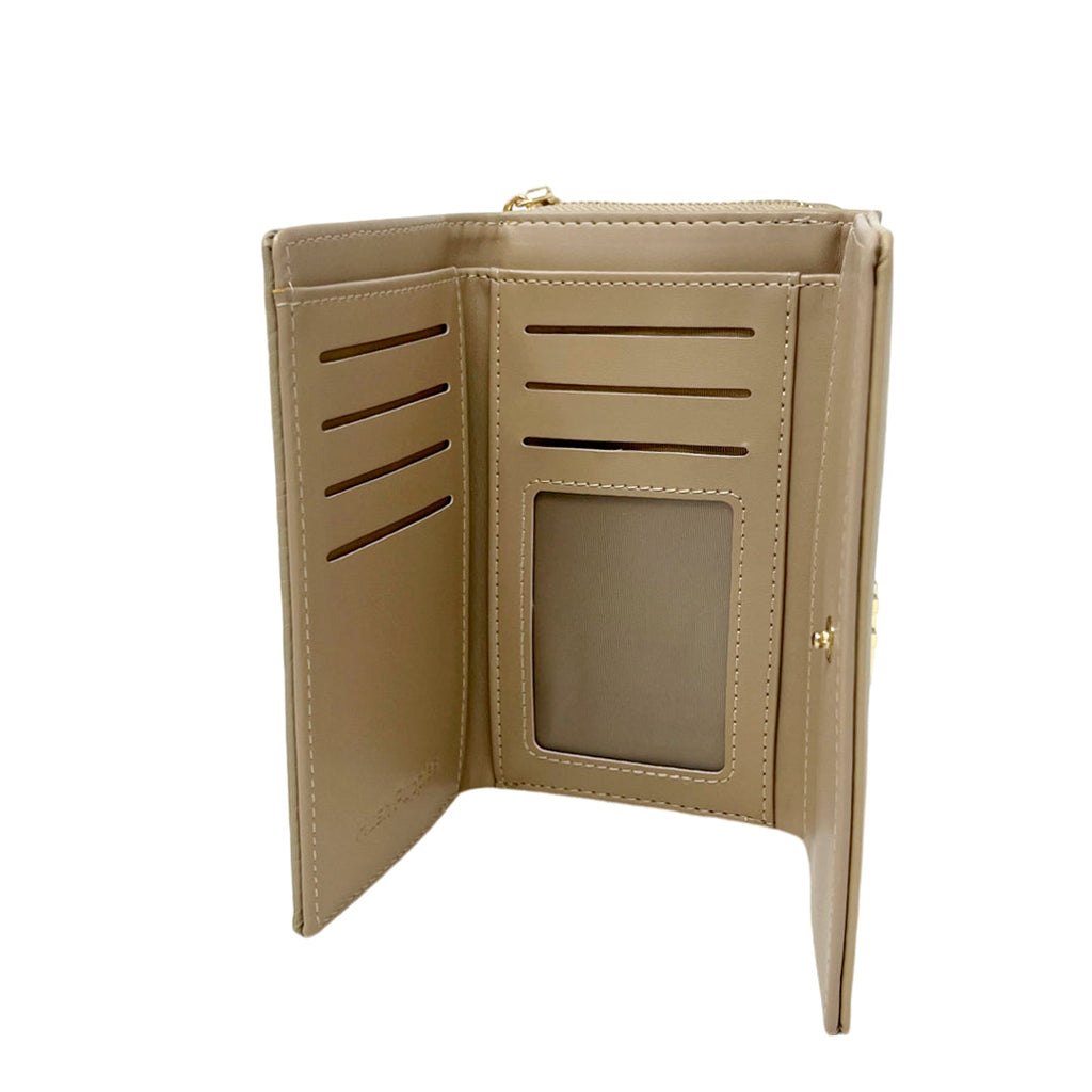 Billetera Any para mujer color beige