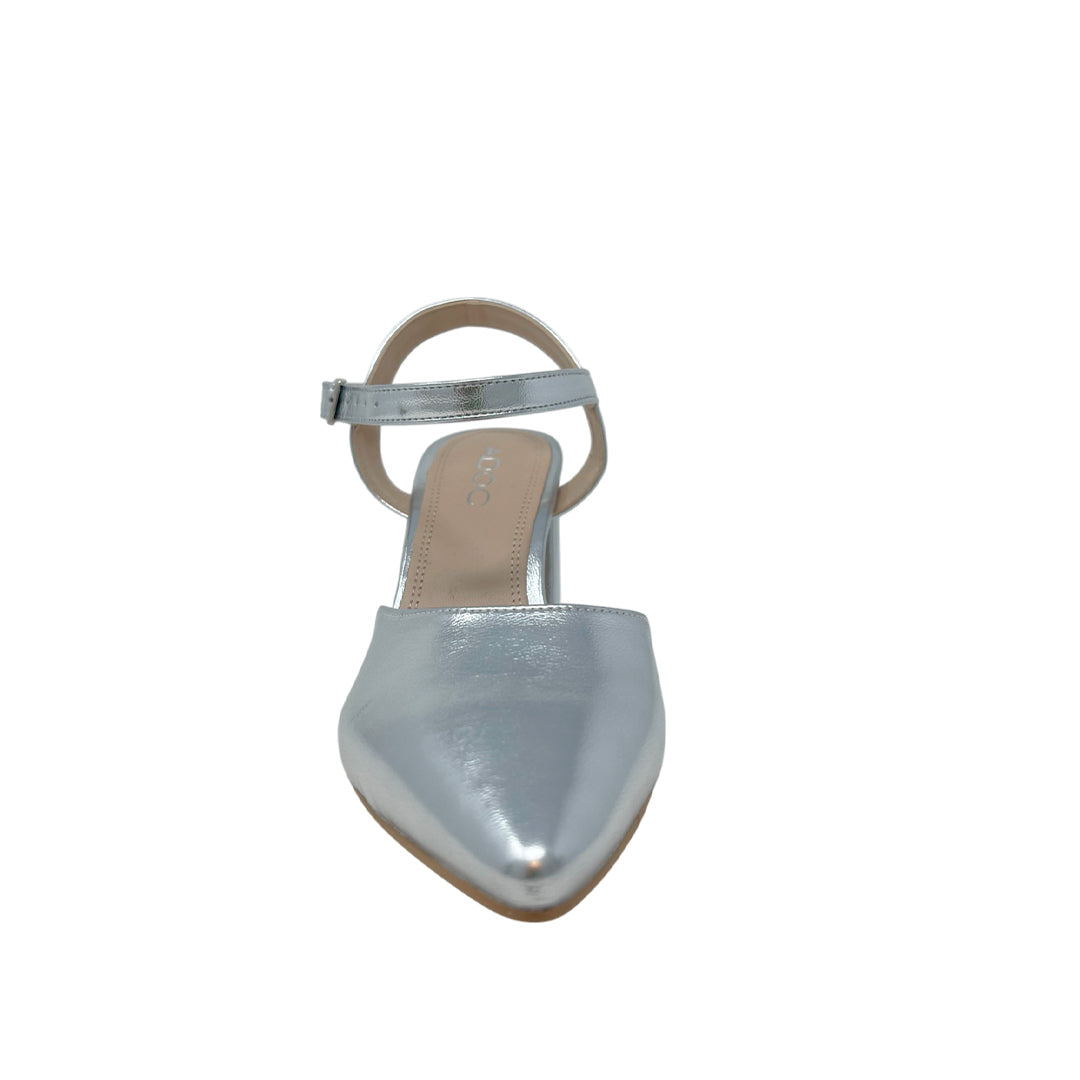 Tacones Chunky Tara para mujer color plateado