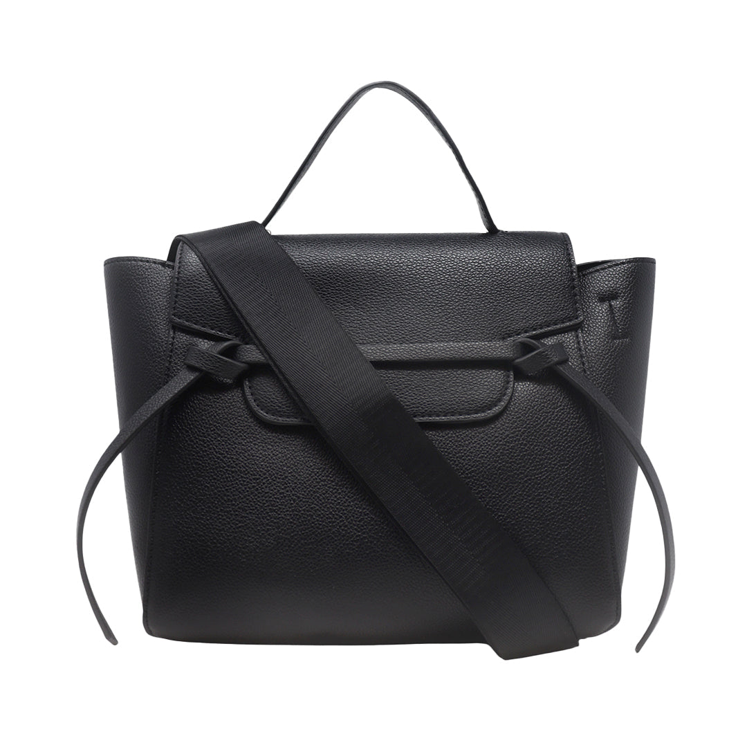Cartera satchel Eureka para mujer color negro