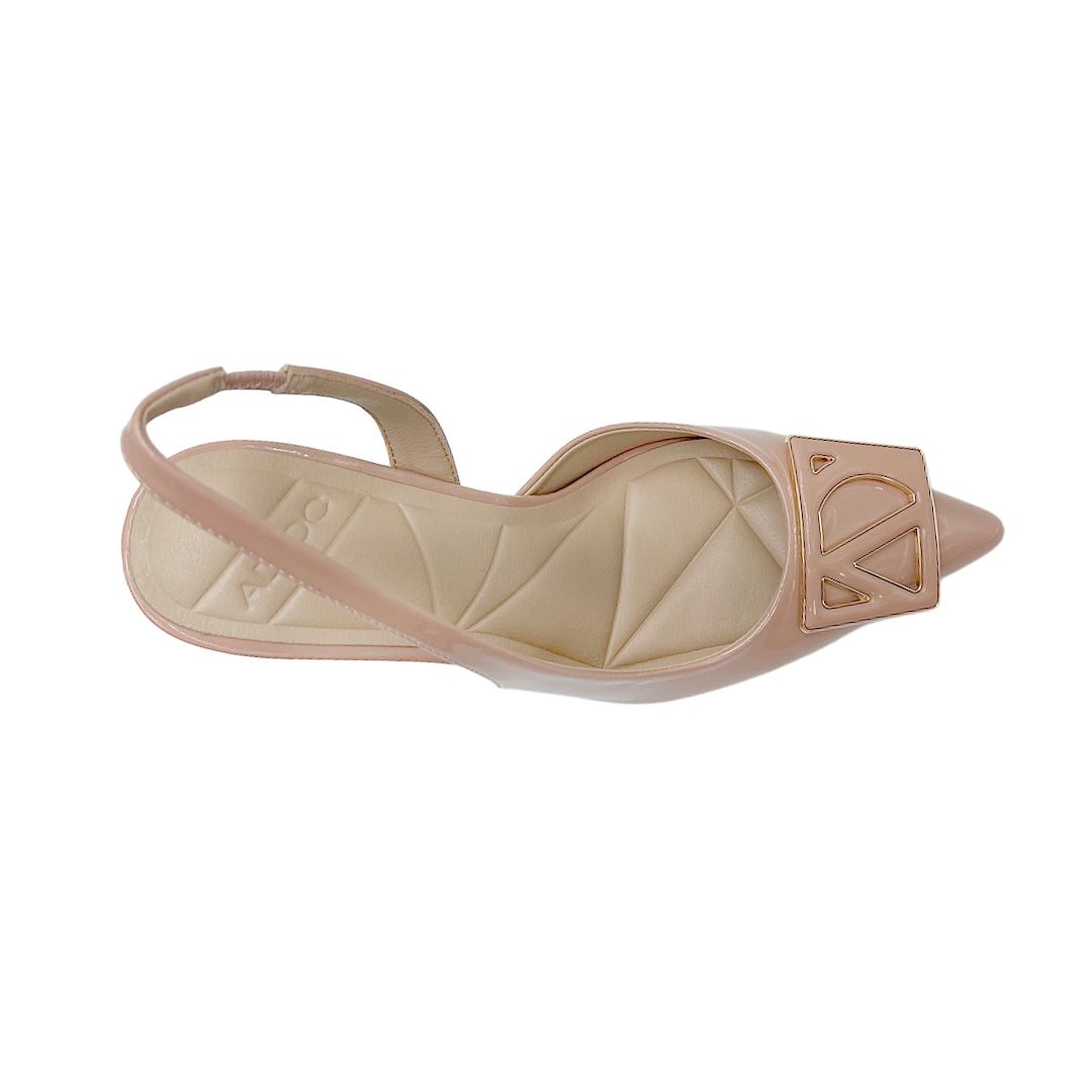 Tacones slingback Atlas para mujer color nude