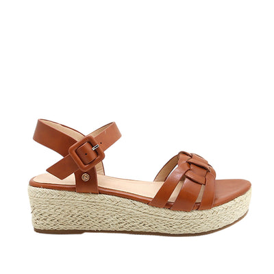 Sandalias de plataforma Devika para mujer color tan
