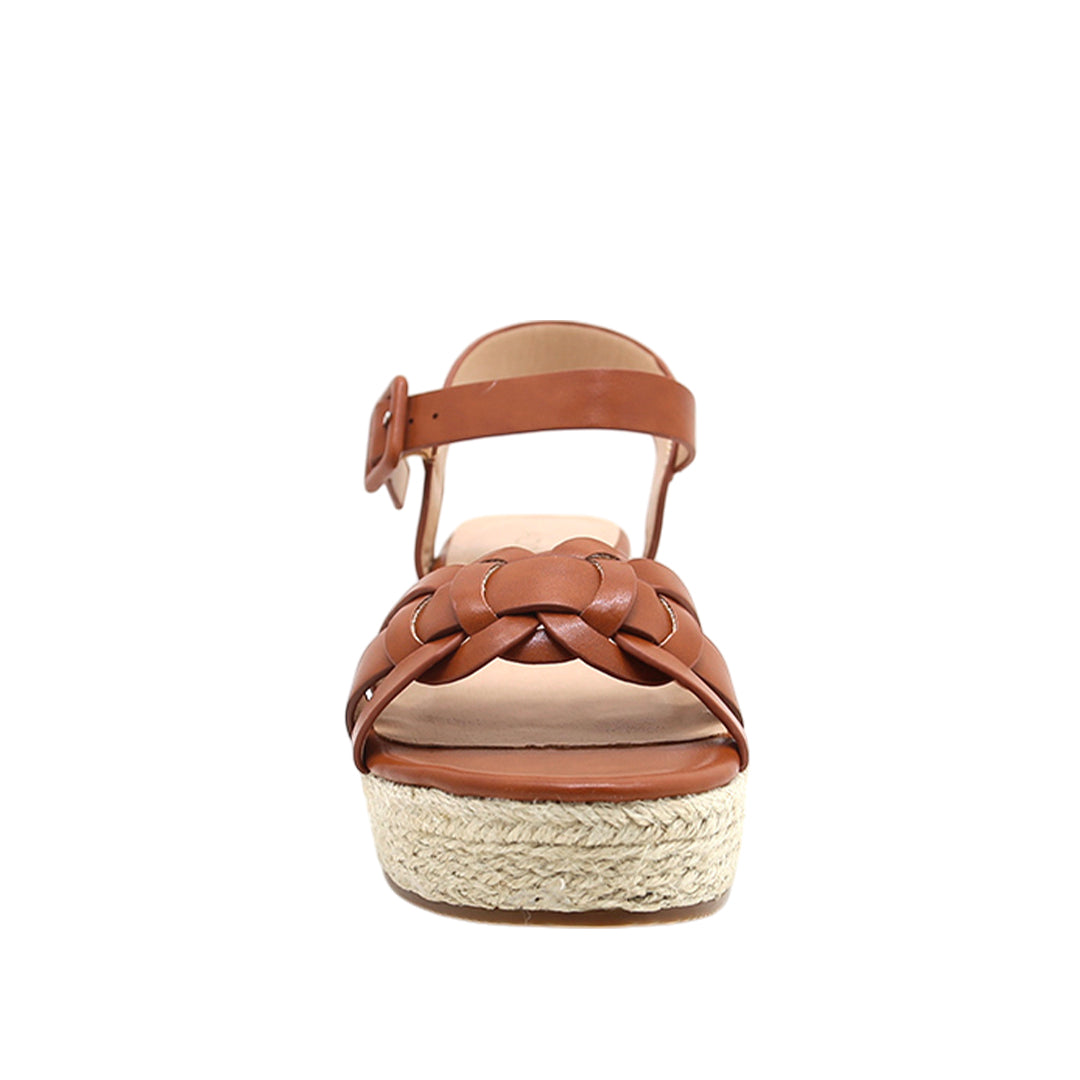 Sandalias de plataforma Devika para mujer color tan