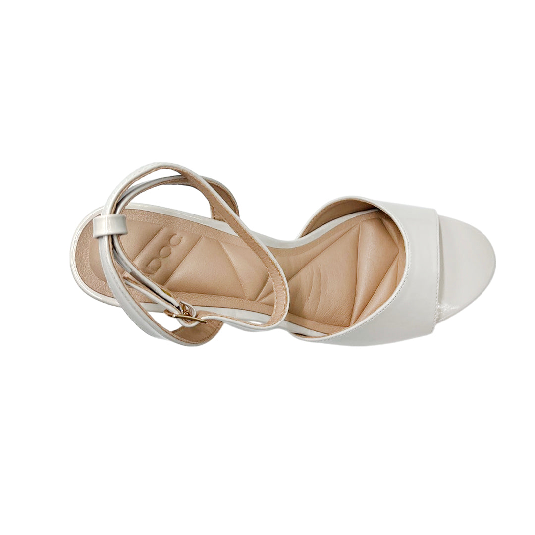 Sandalias de cuña Fiona para mujer color hueso