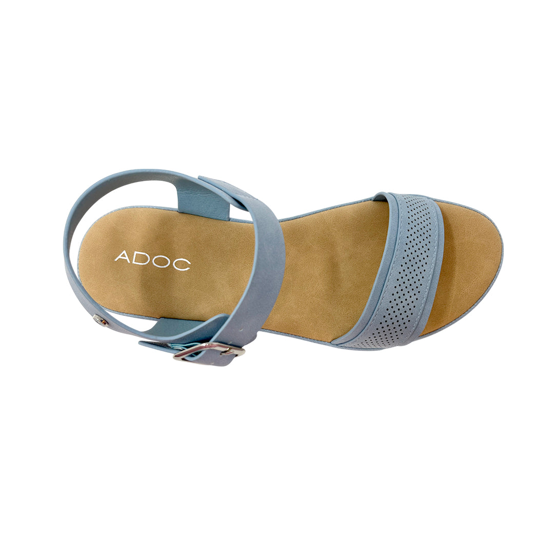 Sandalias flats Evalina para mujer color azul