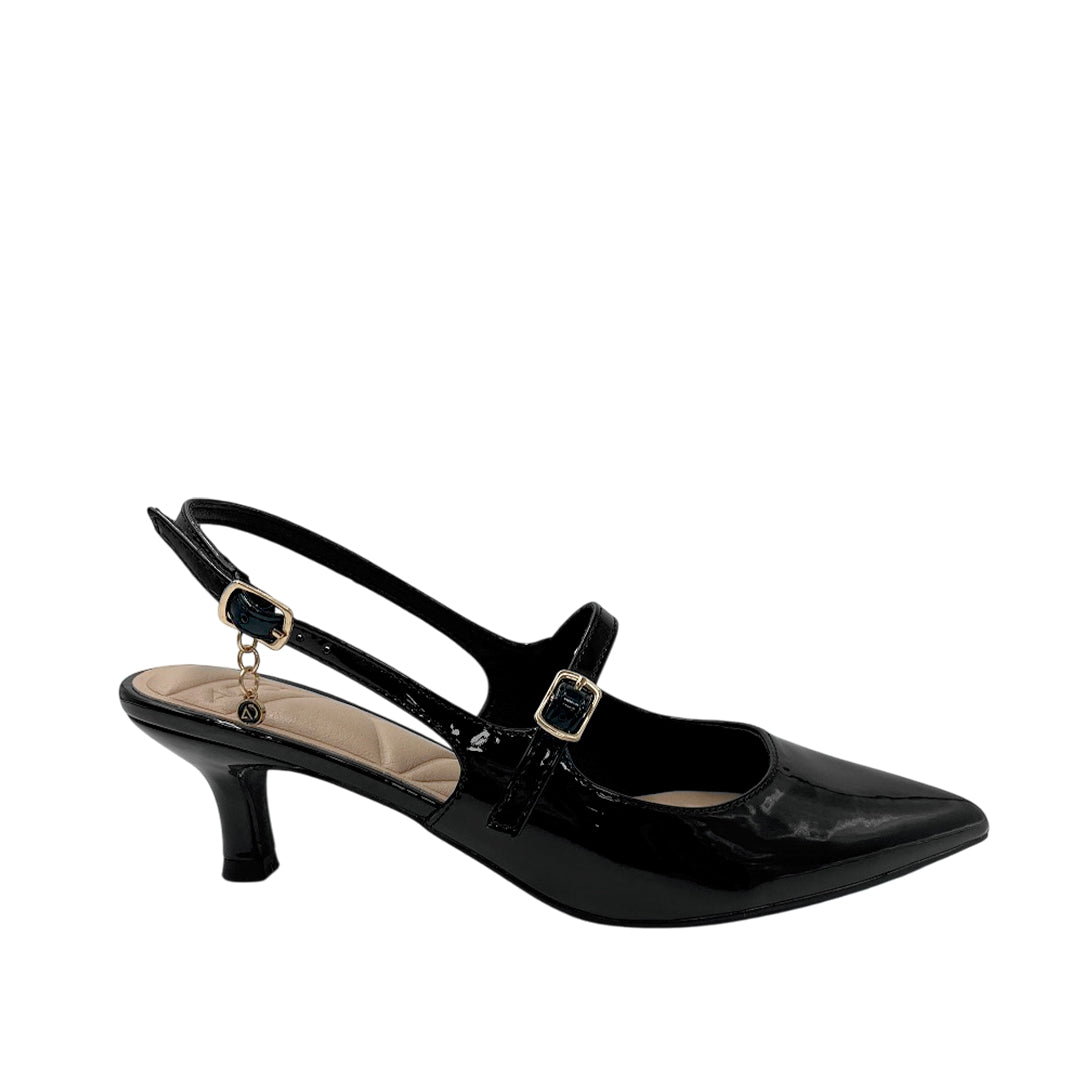 Tacones slingback Bell para mujer color negro