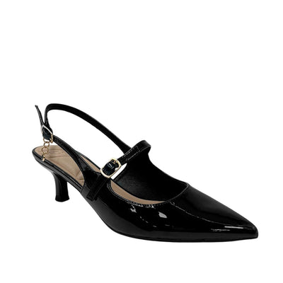 Tacones slingback Bell para mujer color negro