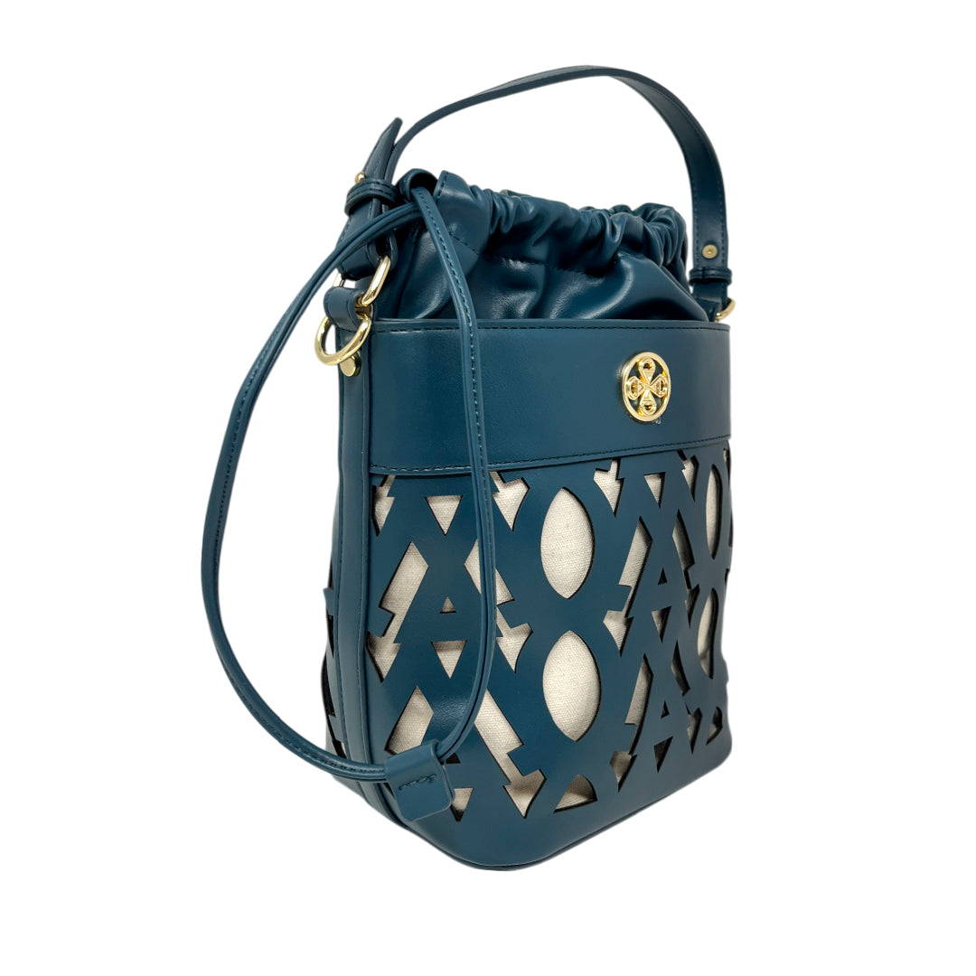 Cartera satchel Farah para mujer color navy