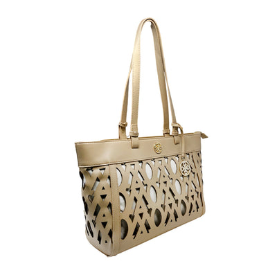 Cartera tote Dara para mujer color nude