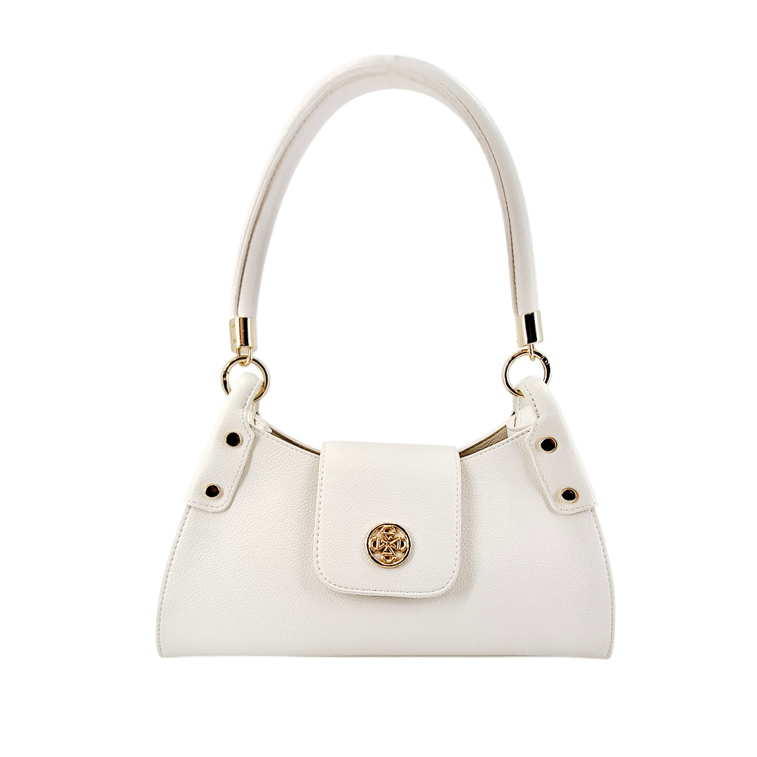 Cartera satchel Ginger para mujer color hueso