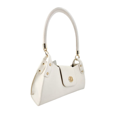 Cartera satchel Ginger para mujer color hueso