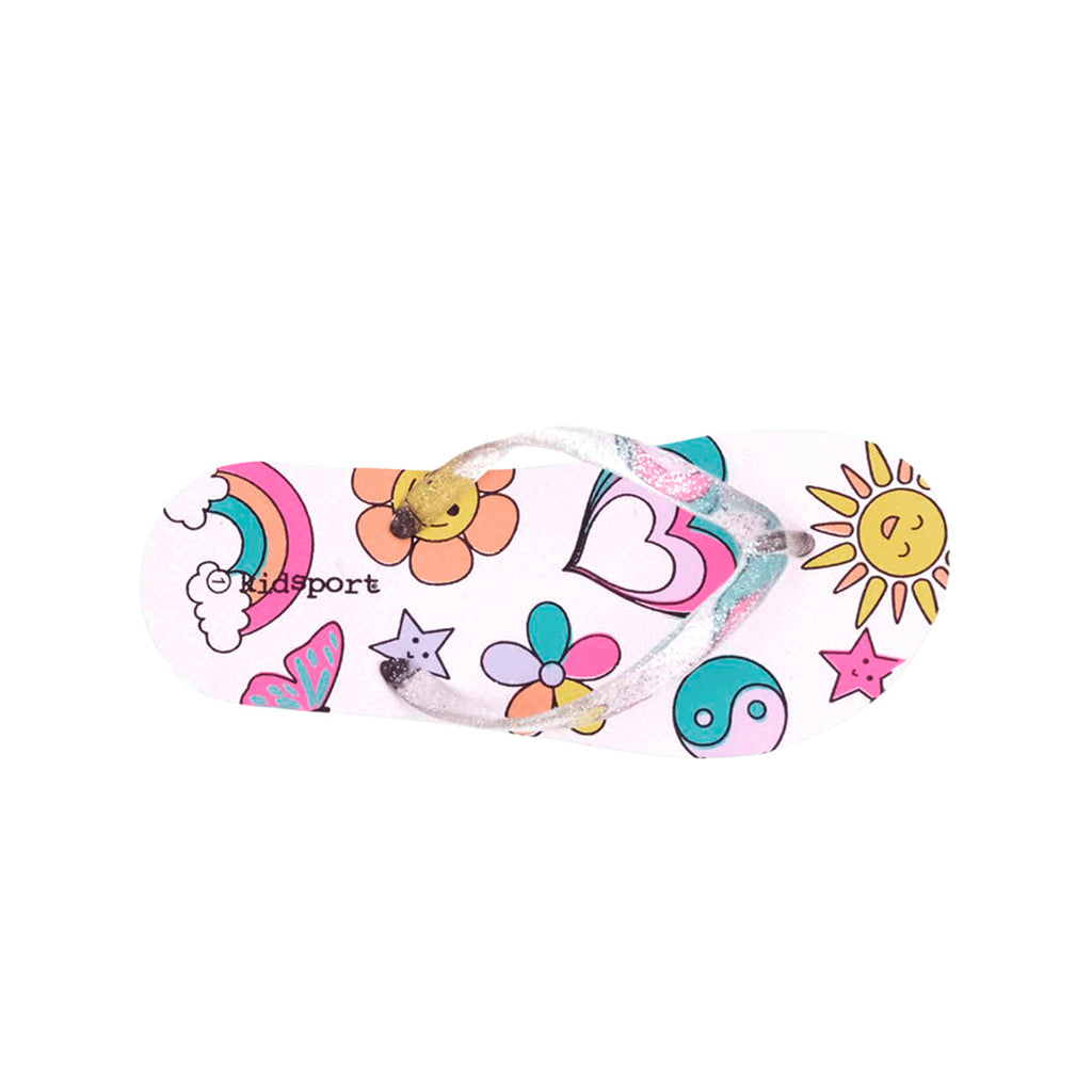 Sandalias flats Carla para niña color blanco