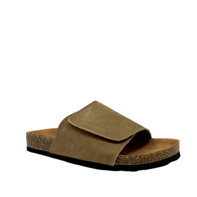 Sandalias slip on Caspian para hombre color café