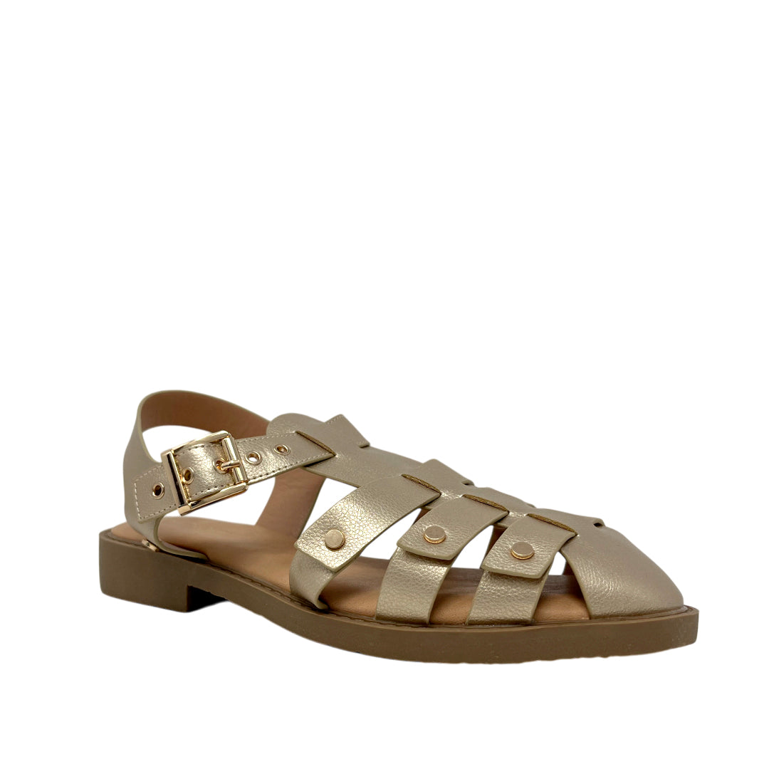 Sandalias cangrejeras Eden para mujer color dorado